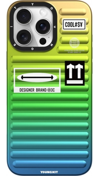 Coque iPhone 16 Pro - Youngkit Glow Luggage-Inspired - Vert