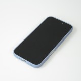 Coque iPhone 16 - Silicone Mat Coeur doré - Bleu