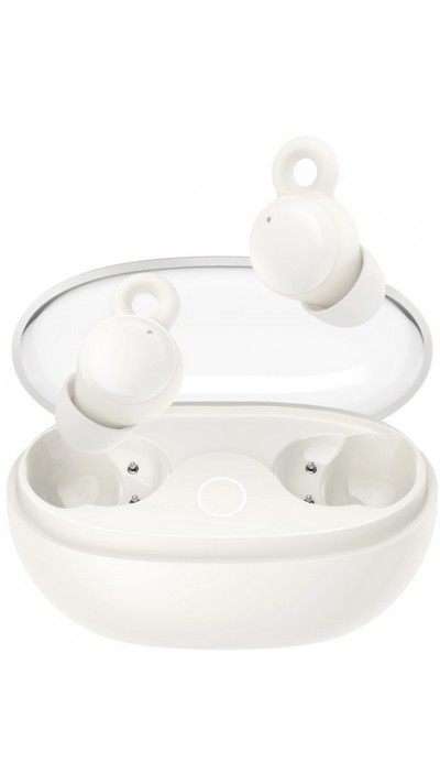 Joyroom JR-TS3 TWS Bluetooth 5.3 Kopfhörer Ergonomisch und bequem zum Schlafen - Weiss