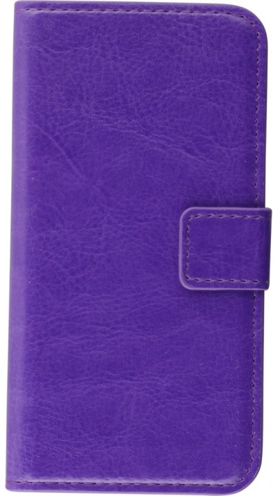 Fourre iPhone 5/5s / SE (2016) - Premium Flip cuir lisse porte-cartes - Violet