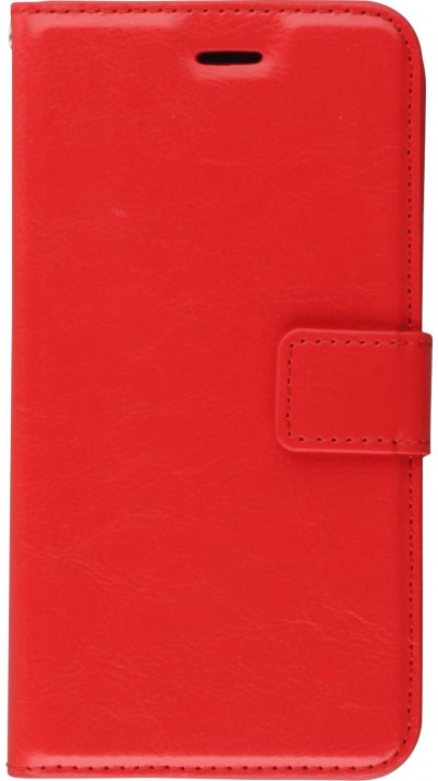 Hülle iPhone 16 Pro - Premium Flip Leder Tasche - Rot