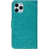 Fourre iPhone 16 Pro Max - Premium Flip cuir lisse porte-cartes - Turquoise