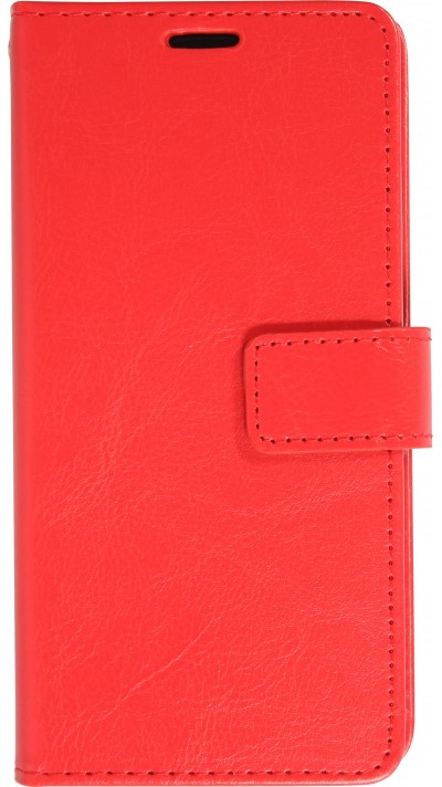 Hülle iPhone 16 Plus - Premium Flip Leder Tasche - Rot