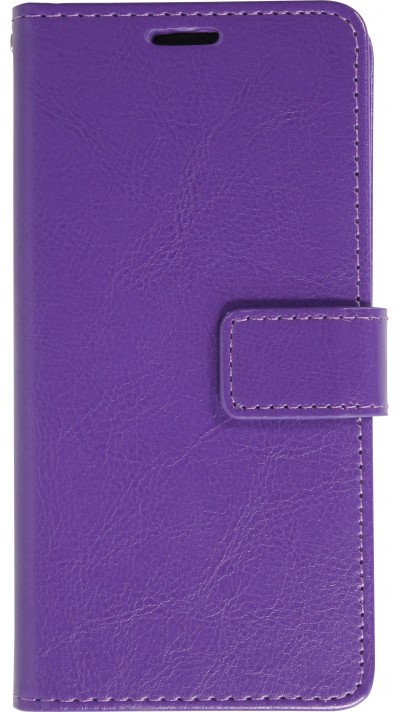 Hülle iPhone 16 Plus - Premium Flip Leder Tasche - Violett