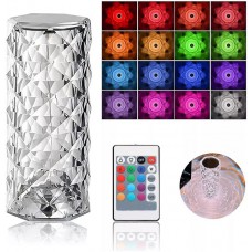 Lampe d’ambiance tactile portable sans fil effet cristal LED multicolore 16 couleurs - Grande taille (21,5 cm)