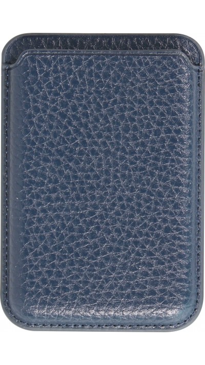MagSafe Magnetkartenhalter aus veganem Leder mit starken Magneten - Blau