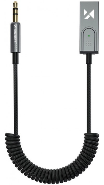 WOZINSKY Bluetooth 5.3 Audio Empfänger Receiver Adapter mit AUX-Anschluss & 10 Meter Reichweite - Schwarz