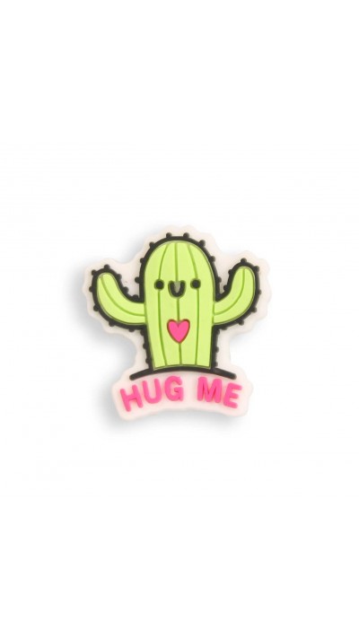Charm bijou 3D pour coque avec trous style Crocs - Cactus Hug Me