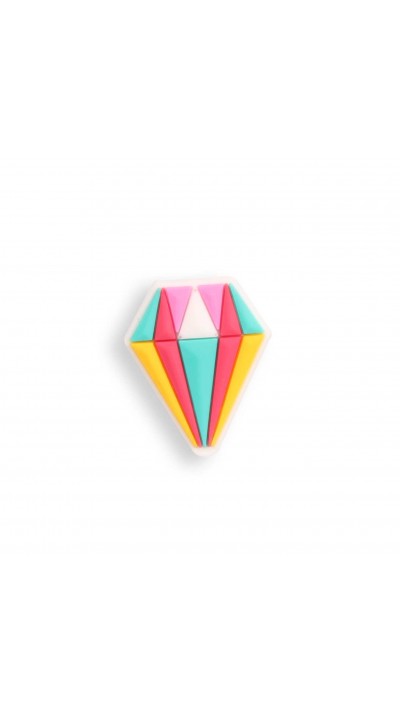 3D-Schmuck Charm für Silikonhülle mit Löcher im Crocs-Stil - Colorful Diamond