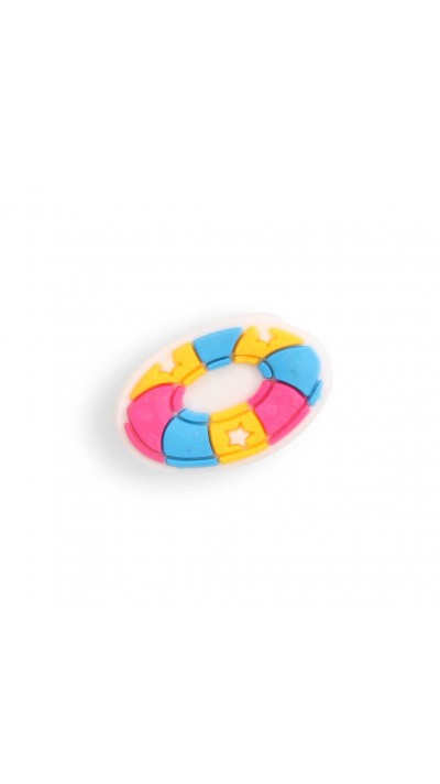 Charm bijou 3D pour coque avec trous style Crocs - Colorful Ring