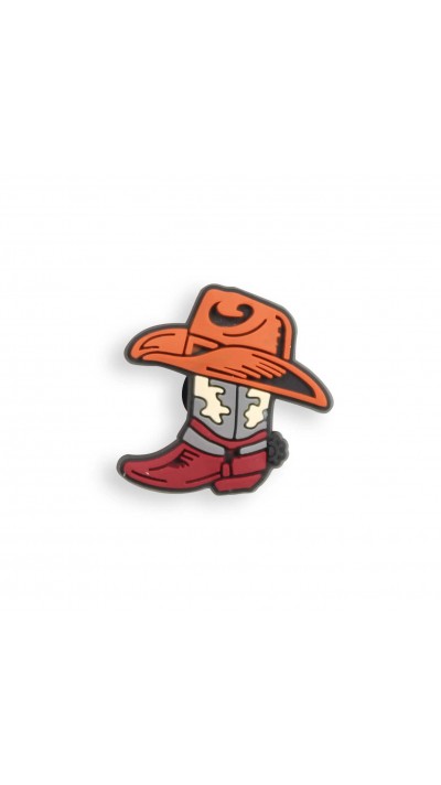 Charm bijou 3D pour coque avec trous style Crocs - Cowboy Hat & Boots