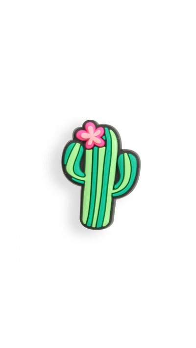Charm bijou 3D pour coque avec trous style Crocs - Funny Flower Cactus