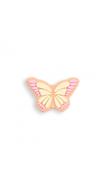 3D-Schmuck Charm für Silikonhülle mit Löcher im Crocs-Stil - Pink Butterfly
