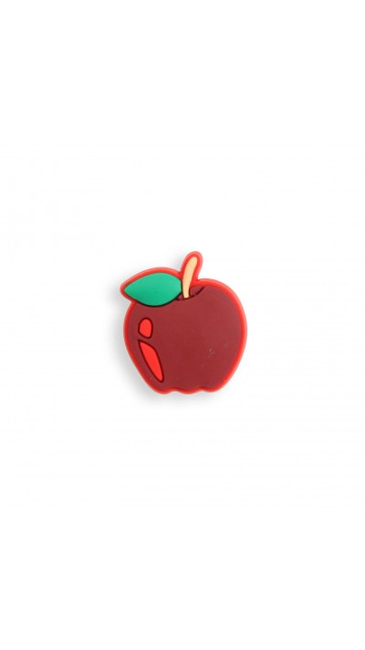 Charm bijou 3D pour coque avec trous style Crocs - Red Apple