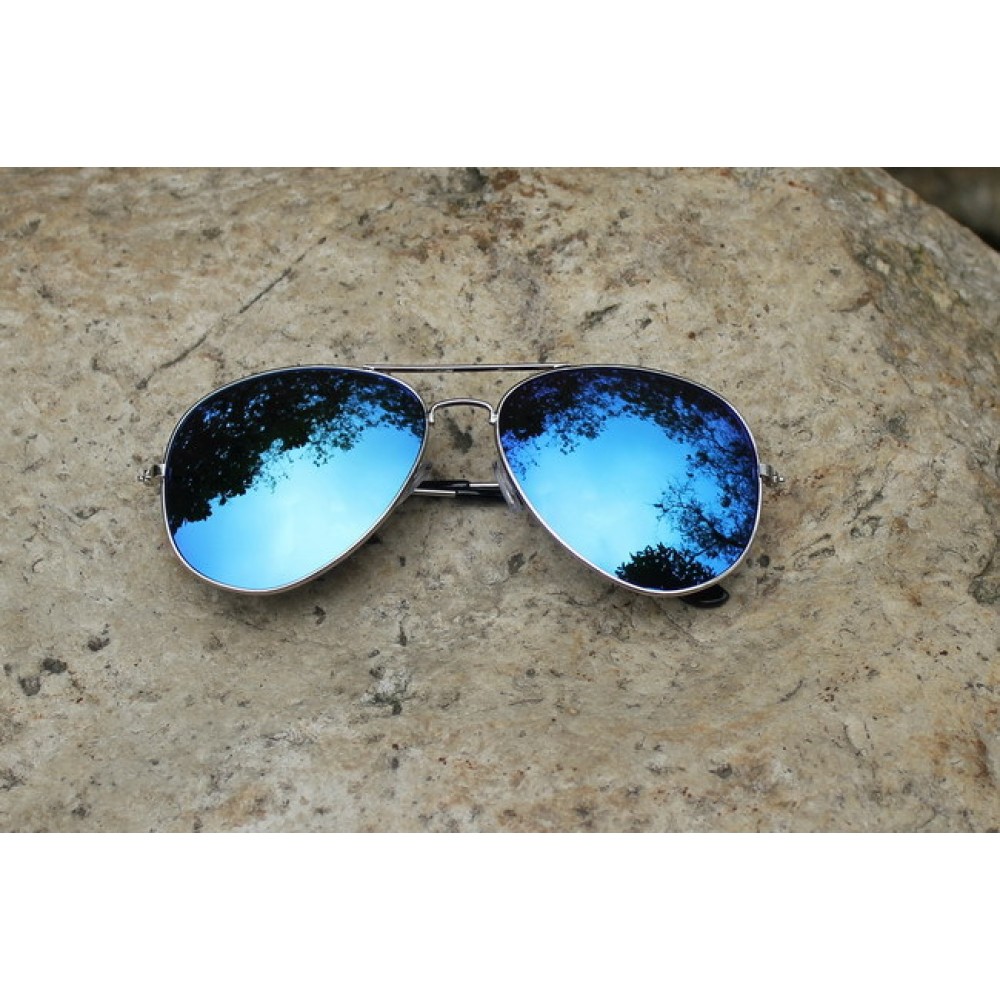 Sunglasses "For The Look" - Lunettes de soleil style Aviator avec protection UV - Bleu