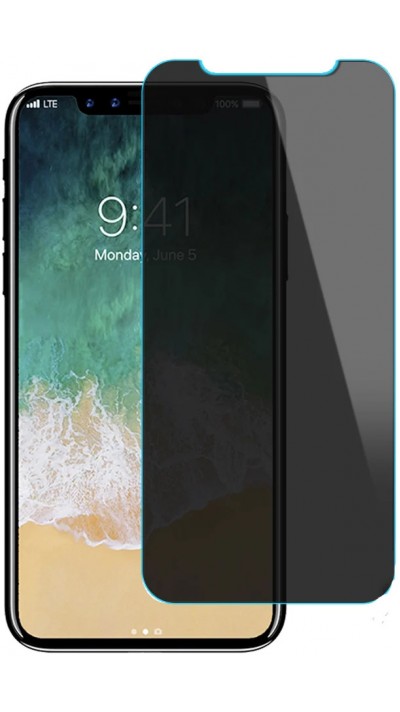 iPhone Xs Max Privacy Anti-Spy Tempered Glass - Bildschirm Schutzglas mit Blickschutz