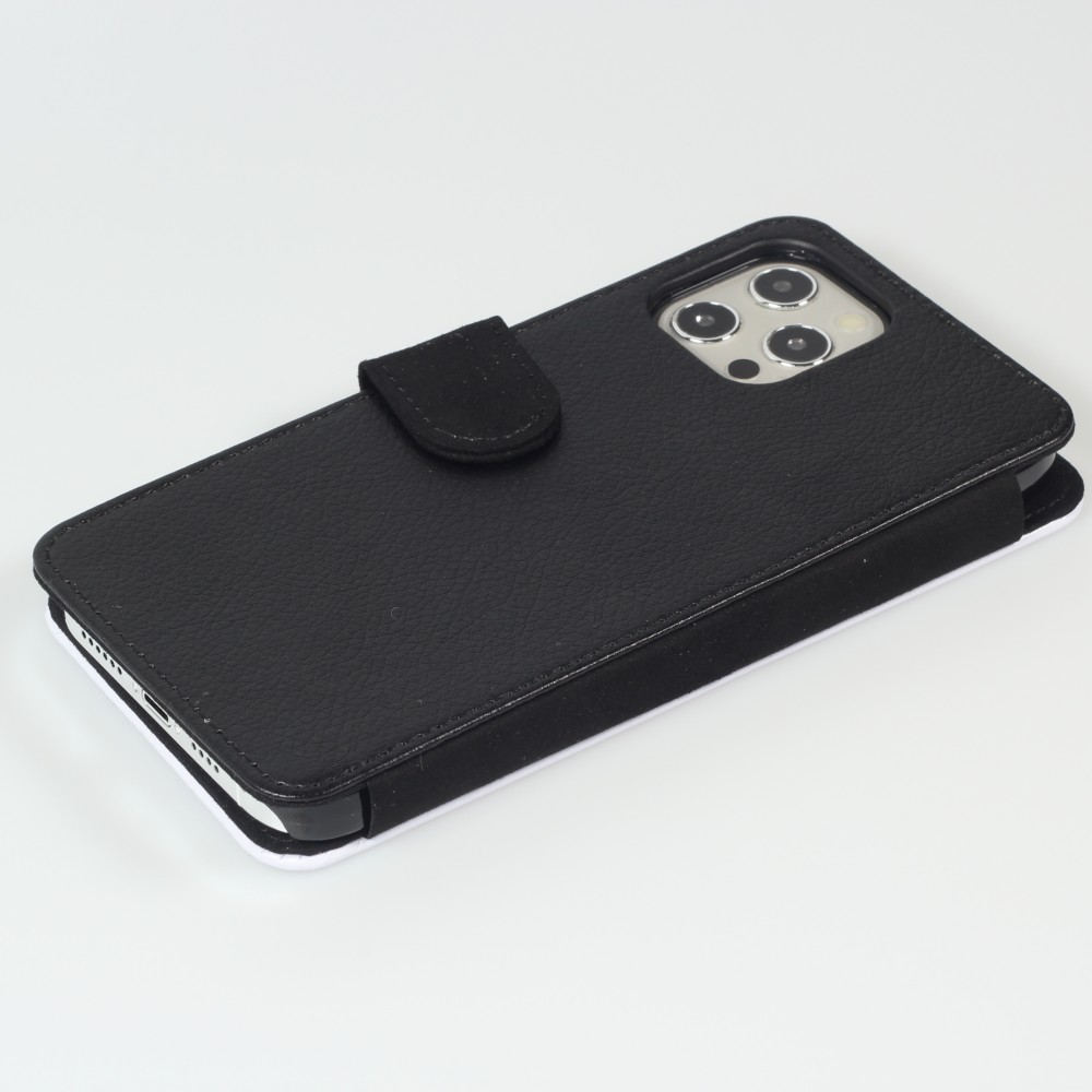 iPhone 12 Pro Max Case Hülle - Wallet schwarz Fussballtrikot Slowenien