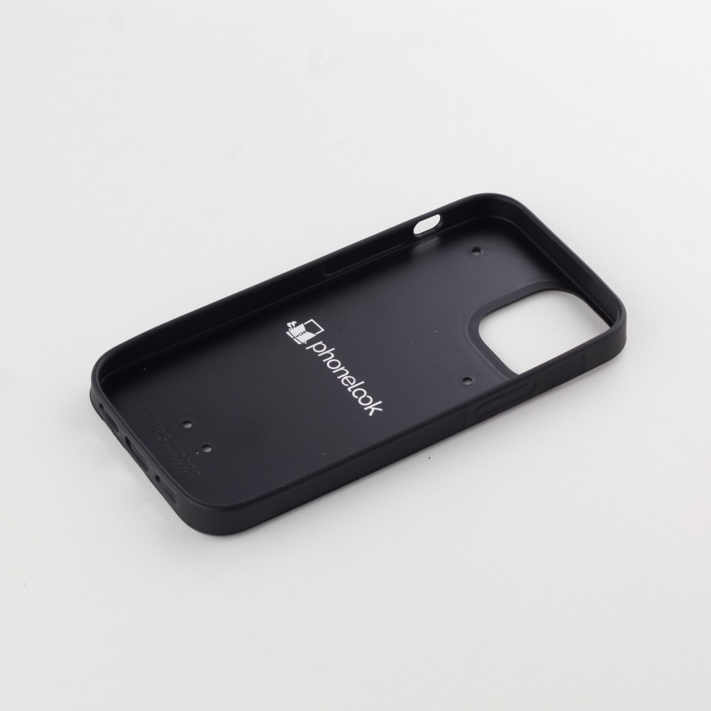 Coque iPhone 12 mini - Silicone rigide noir Astro balançoire