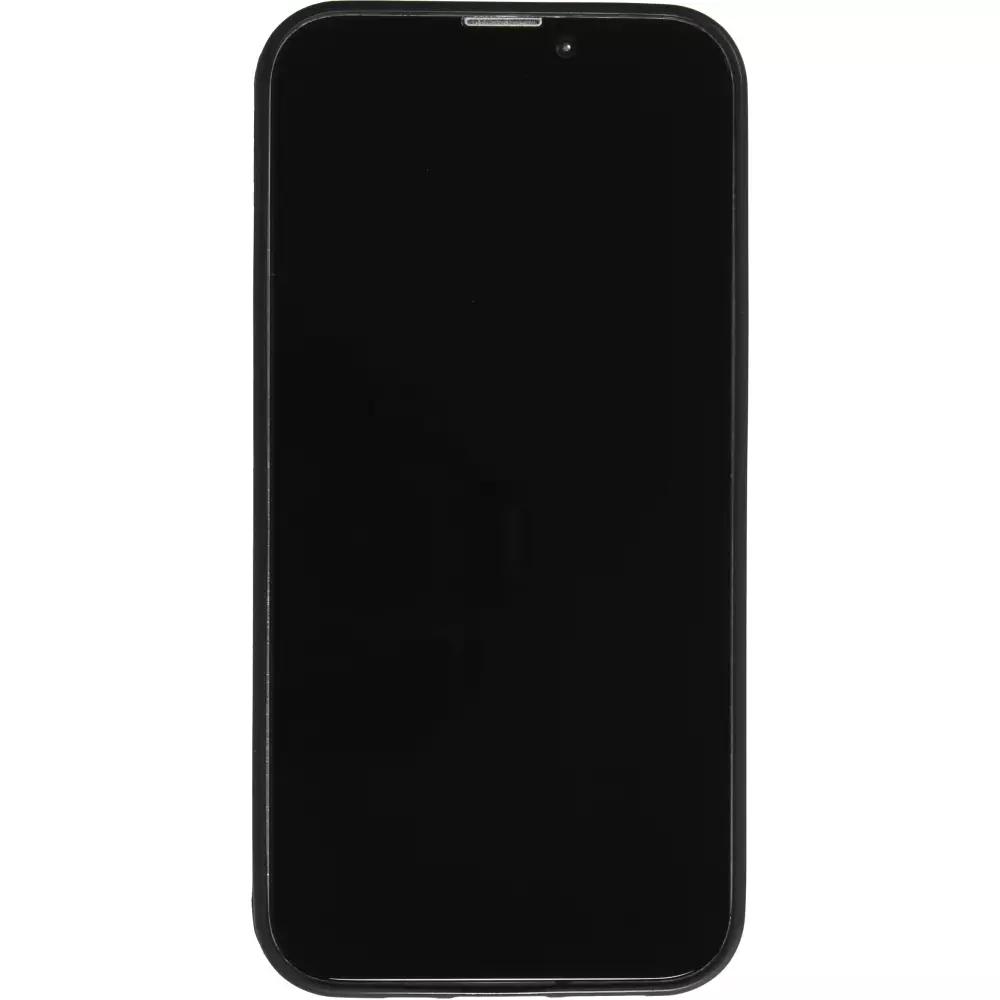 Coque iPhone 14 Pro - Silicone rigide noir Noël 2024 Camion Sapin