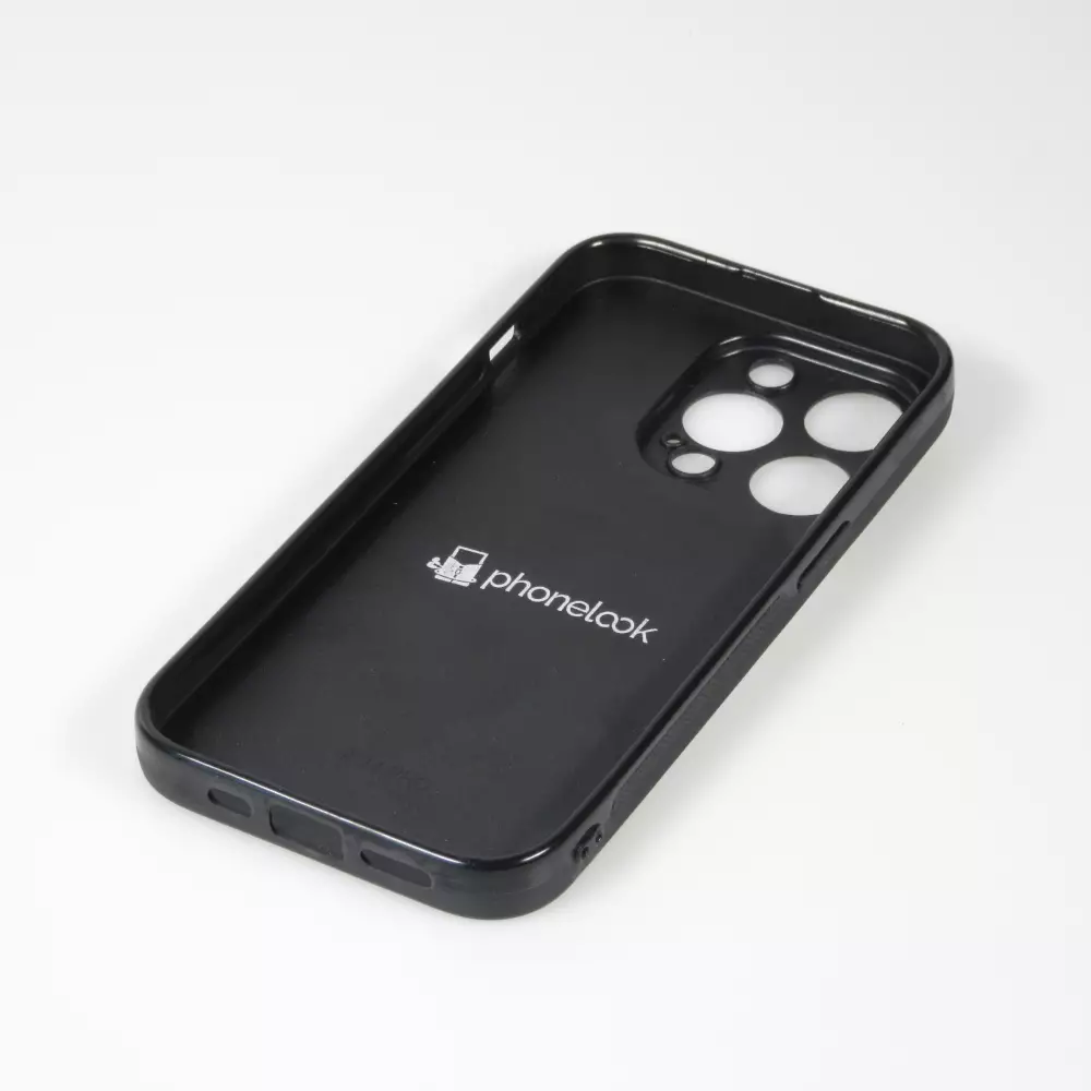 Coque iPhone 14 Pro - Silicone rigide noir Noël 2024 Camion Sapin