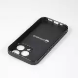 Coque iPhone 14 Pro - Silicone rigide noir Noël 2024 Camion Sapin