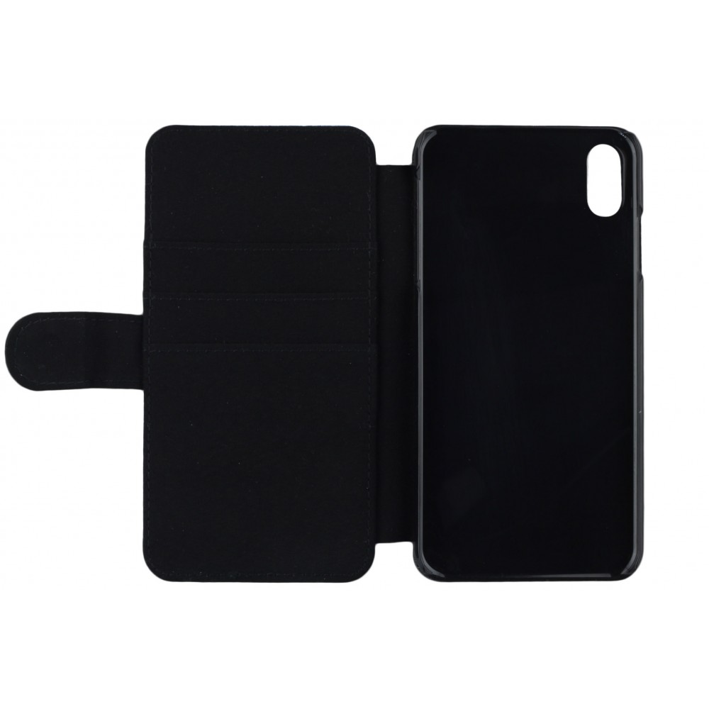 Coque iPhone Xs Max - Wallet noir Noël 2024 Camion Sapin